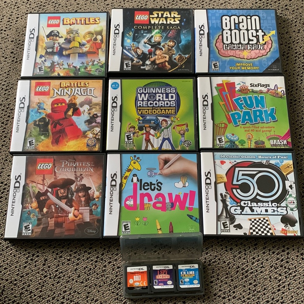 12 Nintendo DS games lot, Lego Star Wars and brain boost, good Used condition